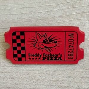 Five Nights At Freddy’s 🍕 Matte Metal Foxy Prize Ticket Pin